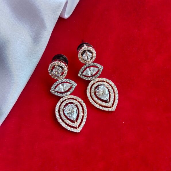 Pretty Three Diamond Victorian Drops