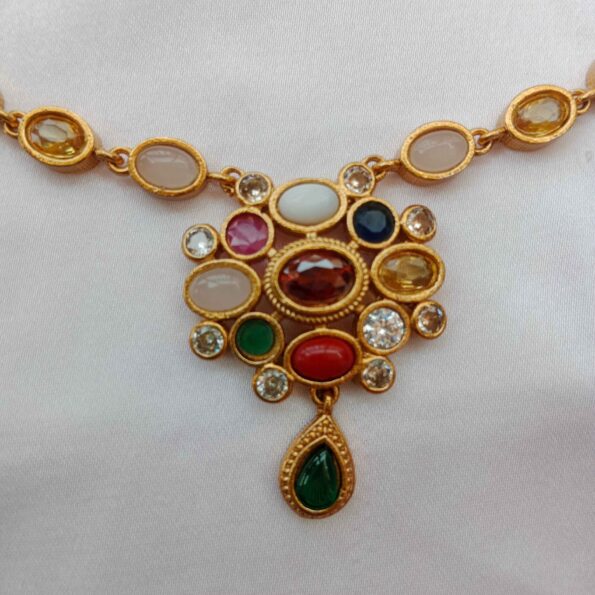 Elegant Navrathna Necklace