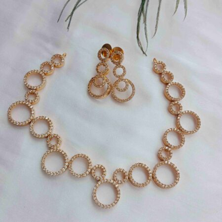 Trendy AD Circles Necklace