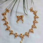 AD Gold Peacock Necklace
