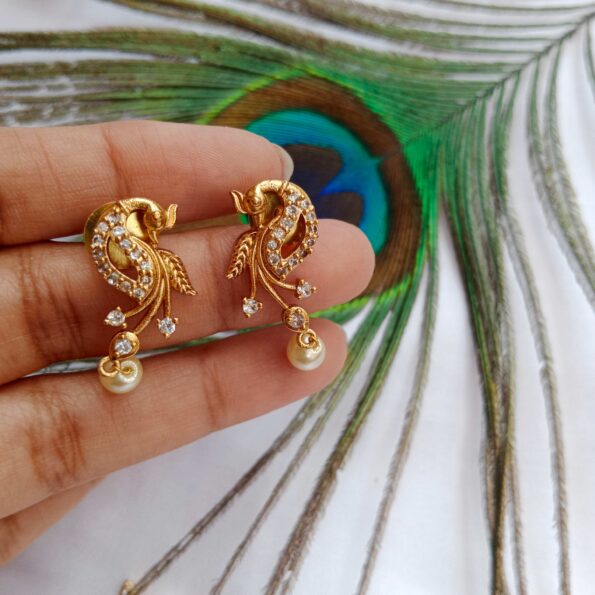 AD Gold Peacock Necklace