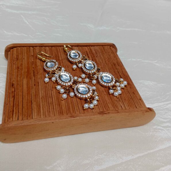 Pretty Kundan Hoop Earrings