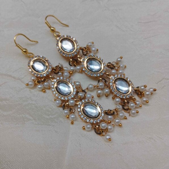 Pretty Kundan Hoop Earrings