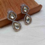 Shimmering Victorian Polki Drop Earrings
