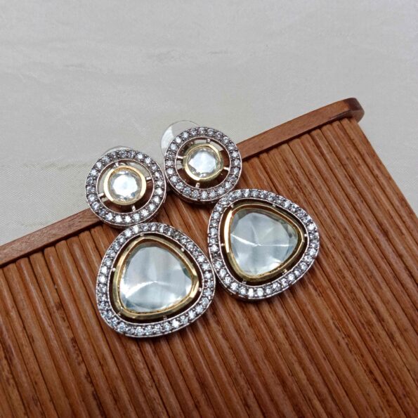 Dazzling Victorian Polki Drop Earrings