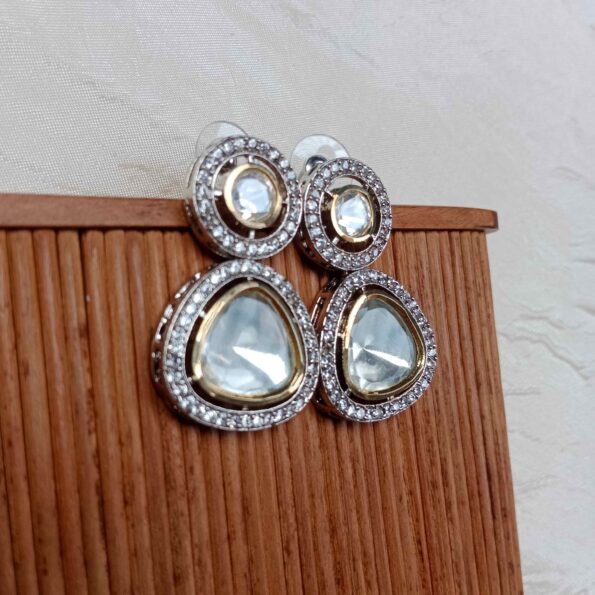 Dazzling Victorian Polki Drop Earrings
