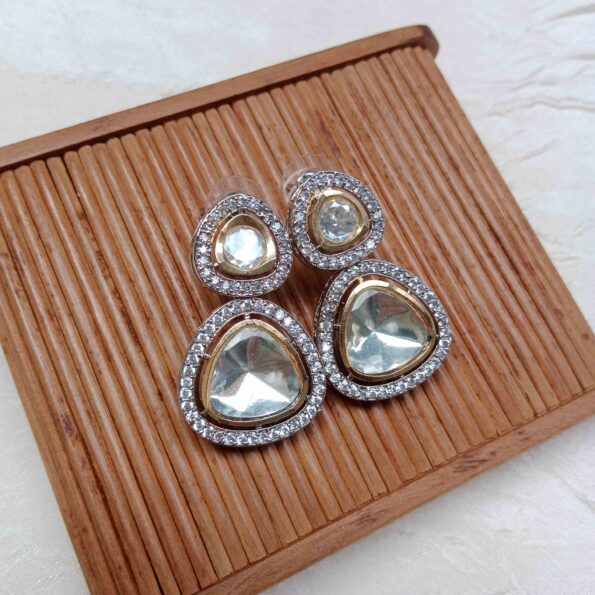 Sparkling Victorian Polki Drop Earrings