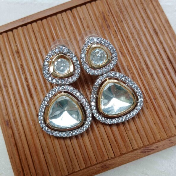 Sparkling Victorian Polki Drop Earrings