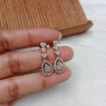 Pretty Rosegold AD Drop Earrings