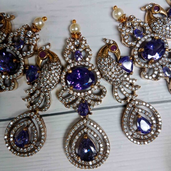 Dazzling Victorian Necklace with Purple Stones