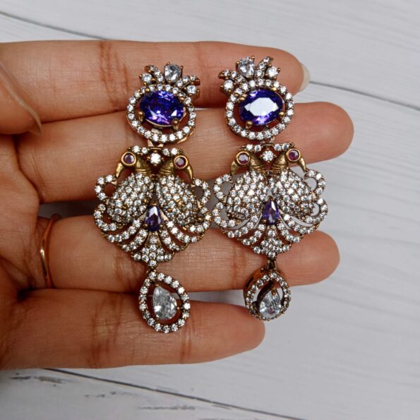 Dazzling Victorian Necklace with Purple Stones