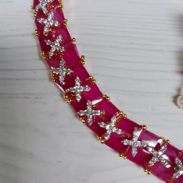 Trending Ruby Neckset with Diamonds