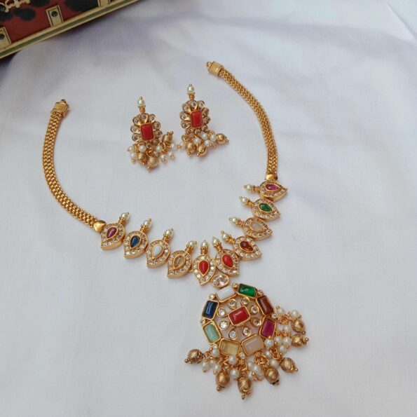 Attractive Navrathna Neckset