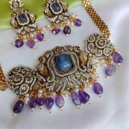 Shimmering Purple Victorian Choker
