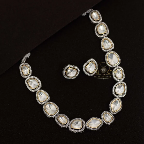 Victorian Massonite Polki Neckset