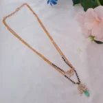 Pretty Two Row Black Bead Chain