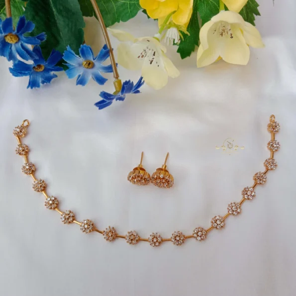 Diamond Look Alike Neckset