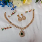 Dazzling AD Necklace with Five Color Changing Stone Option