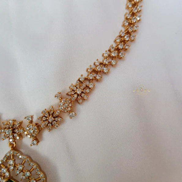 Dazzling AD Necklace with Five Color Changing Stone Option