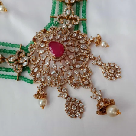 Green Beads AD Neckset