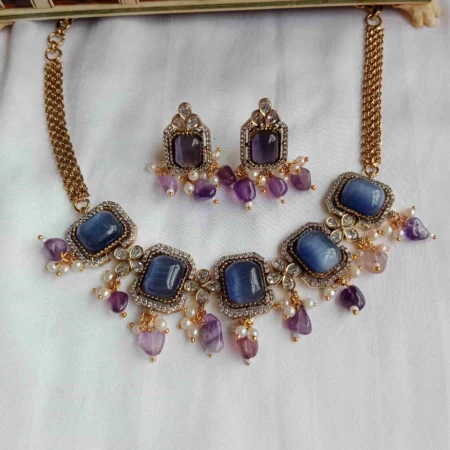Purple Stone Antique Neckset