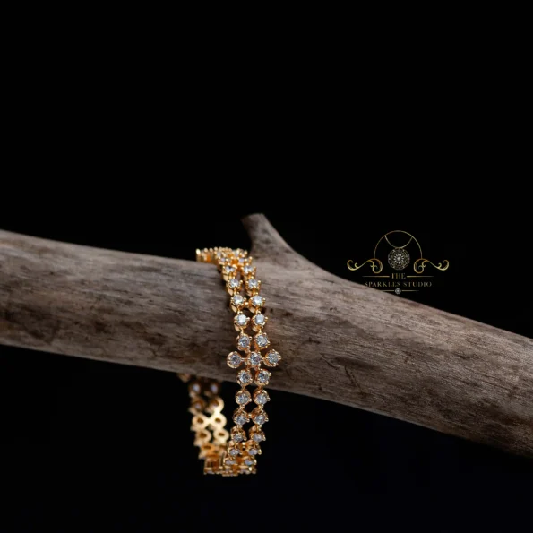 Sparkling Diamond Look Alike Bangles