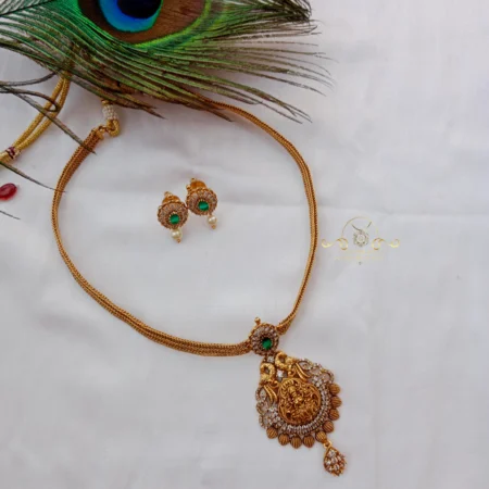 Simple Lakshmi Pendant Necklace