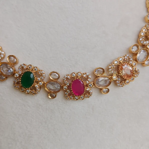 Classsy Premium Navrathna Neckset