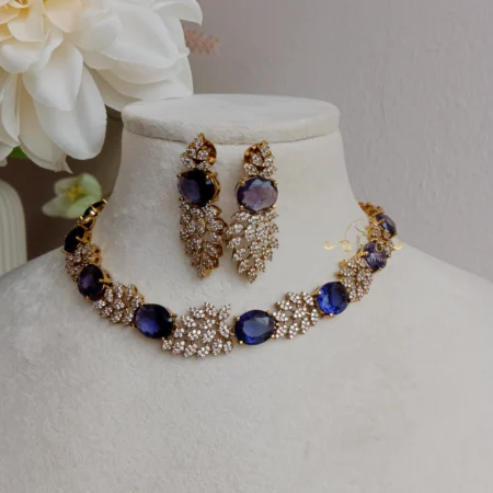 Modern AD Purple Stone Neckset