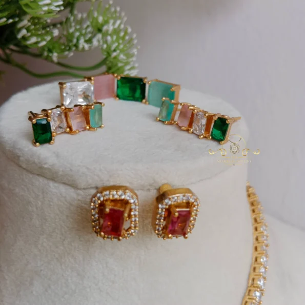 Classy Solitaire with Changeable Coloured Stone Pendant