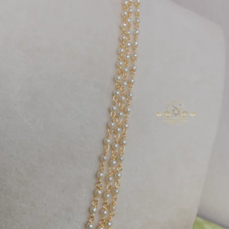 Long 3 Line Round Pearl Chain