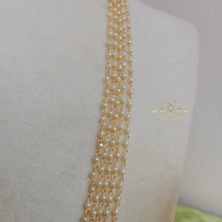 Long 5 Line Round Pearl Chain