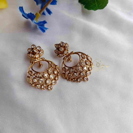 Shimmering Chandbali Earrings