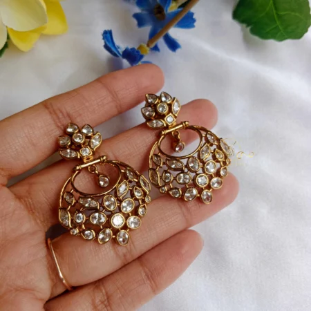 Shimmering Chandbali Earrings