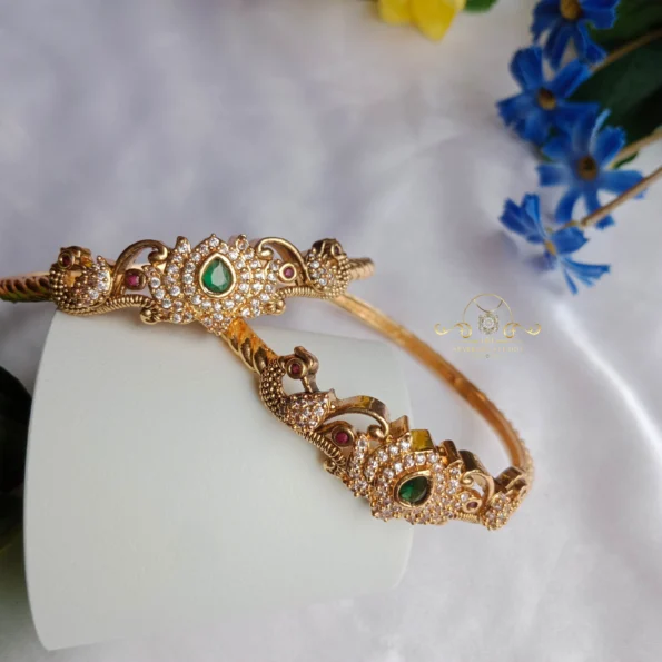 Lotus and Peacock Kada