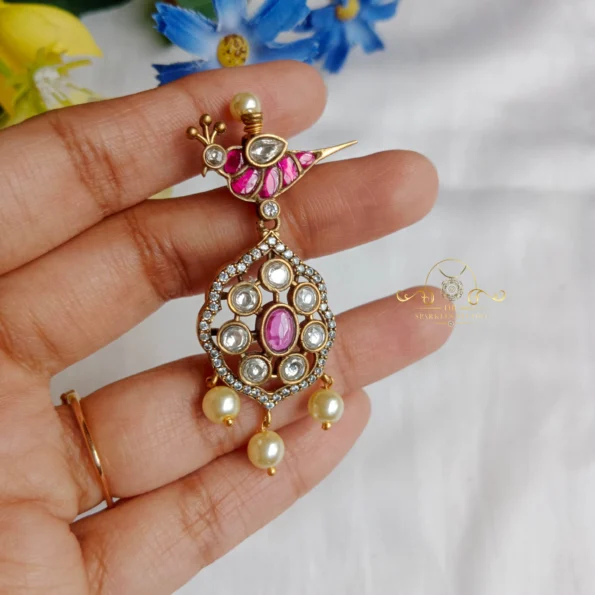 Cute Bird Drop Victorian Pendant