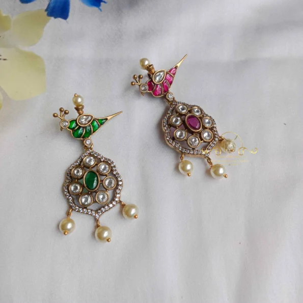 Cute Bird Drop Victorian Pendant