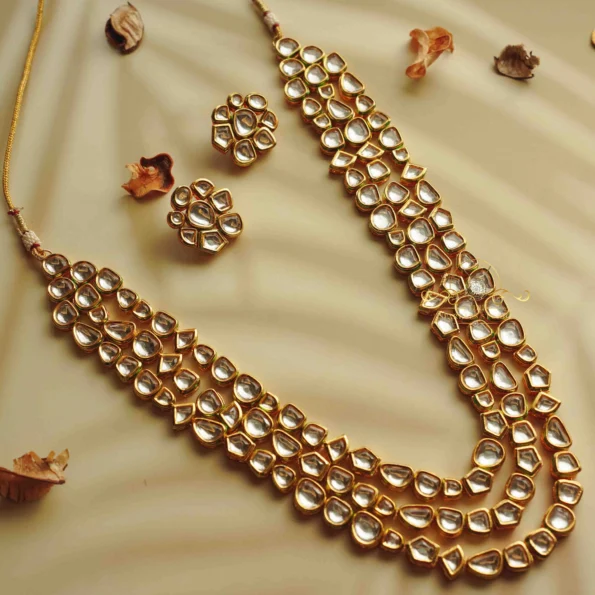 Three Layer Kundan Neckset