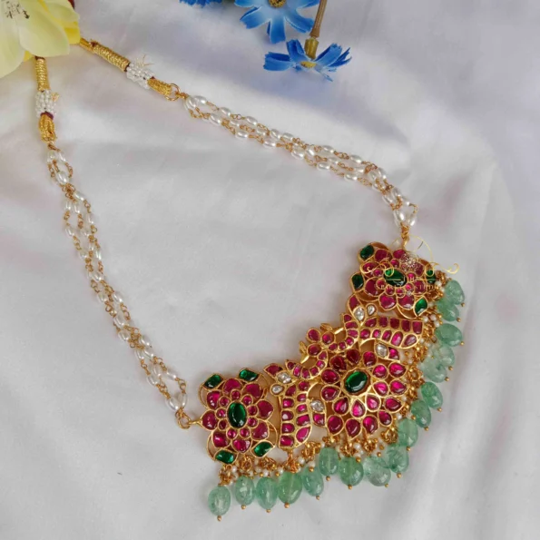 Jadau Choker with Pearl Chain