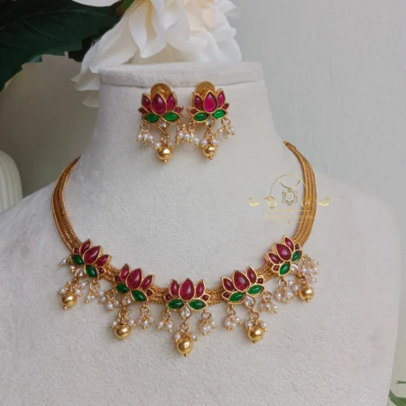 Gorgeous Lotus in Antique Chain