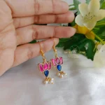 Jadau Lotus Hoop Earrings