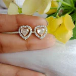 Shimmering Heart AD Earrings