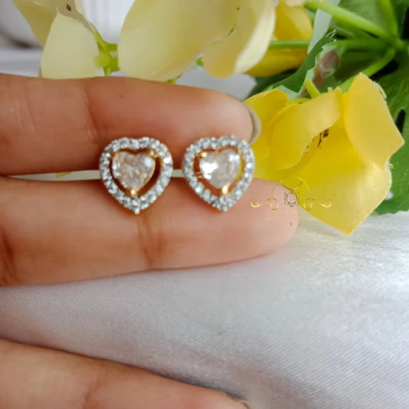 Shimmering Heart AD Earrings