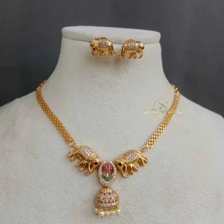 Elephant Jhumki Neckset