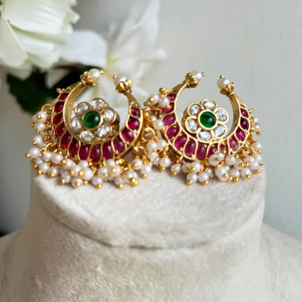 Real Kemp Moon Earrings