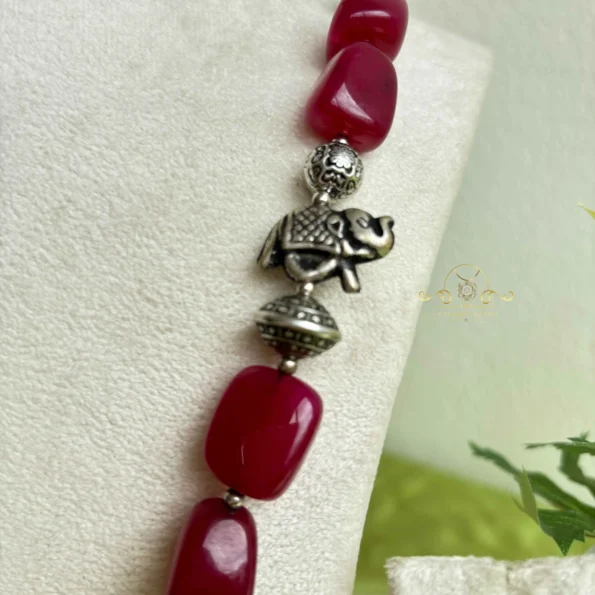 Modern Silver Beads and Elephant Haram