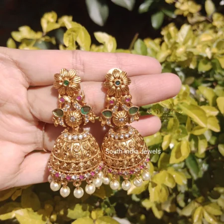 Flower Peacock Jhumkis