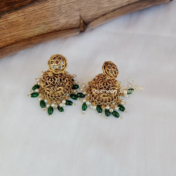 Pretty Antique Peacock Jhumkis