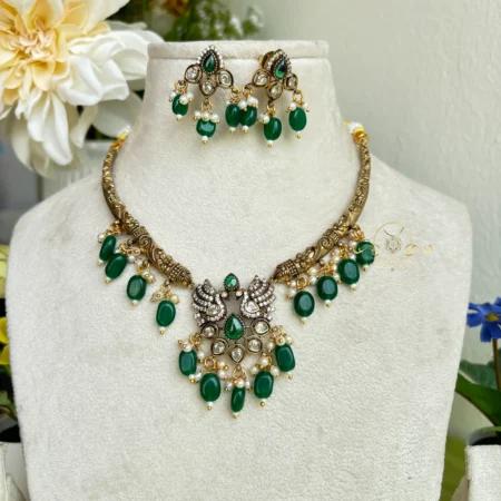 Dial Peacock Victorian Pendant with Antique Hasli