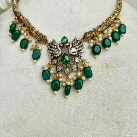 Dial Peacock Victorian Pendant with Antique Hasli
